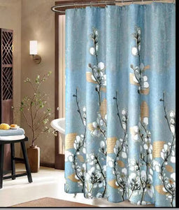 Extra Long Shower Curtain Waterproof Polyester Fabric Bathroom Shower Curtains