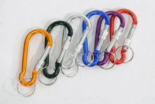 Load image into Gallery viewer, 2.8&quot; Long Green Aluminum Alloy Screw Lock Carabiner Hook Keyring Keychain
