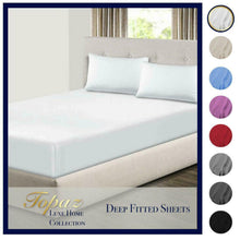 Load image into Gallery viewer, Extra Deep 30cm Fitted Sheet 100% Poly Cotton Single Double King Size Bed Sheets