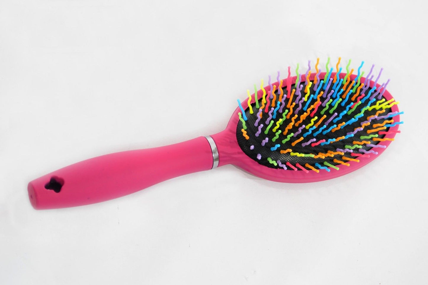 Anti-static Rainbow Hair Extension Cushion Brush Scalp Massage Paddle Comb