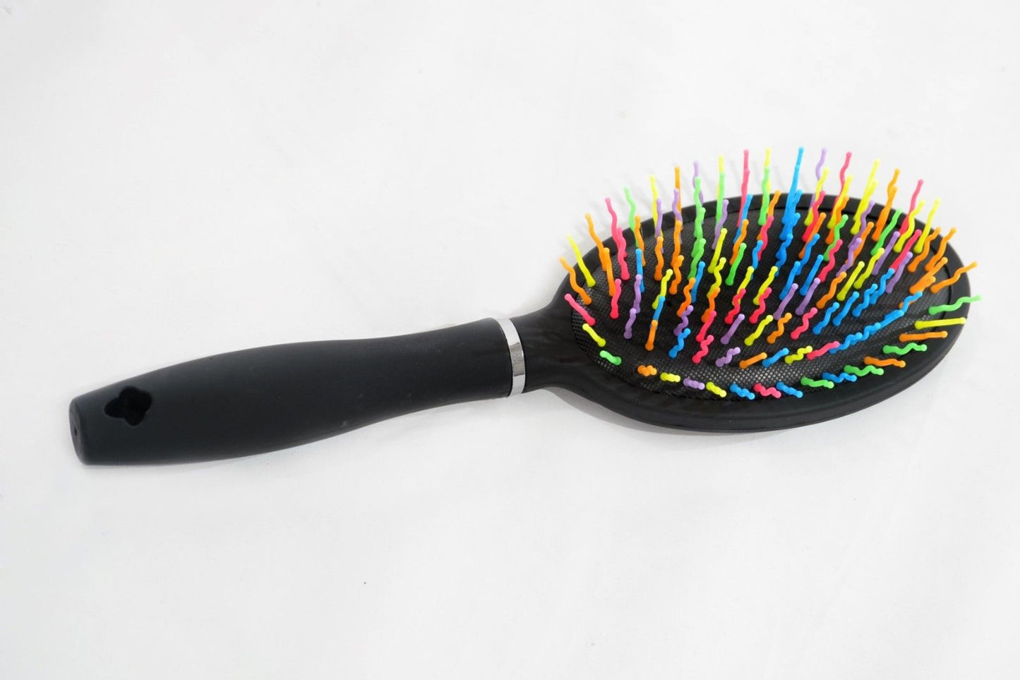 Anti-static Rainbow Hair Extension Cushion Brush Scalp Massage Paddle Comb