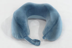 Memory Foam Comfort Neck Support Soft Velour Travel Cushion Pillow