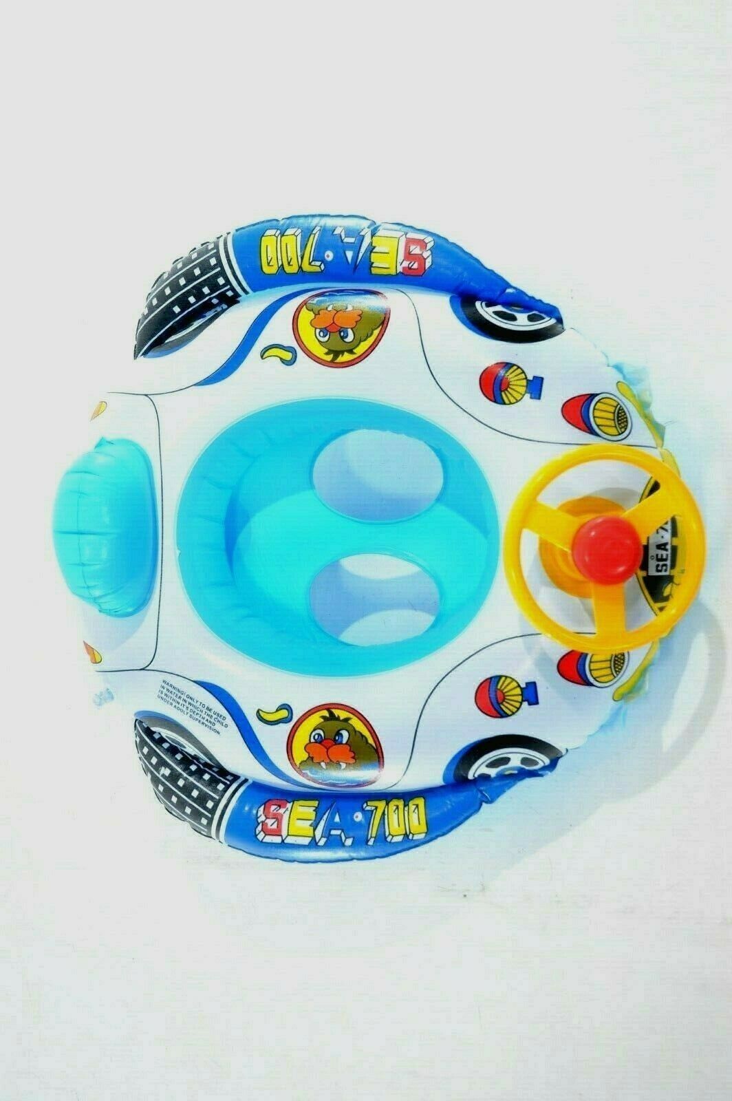 Inflatable Car Baby Kids Toddler Safety Swimming Pool Float Seat Boat Ring Wheel