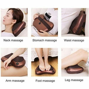 Shiatsu Pillow Massage Electric Heat Massager Neck Back Cushion Machine *UK*
