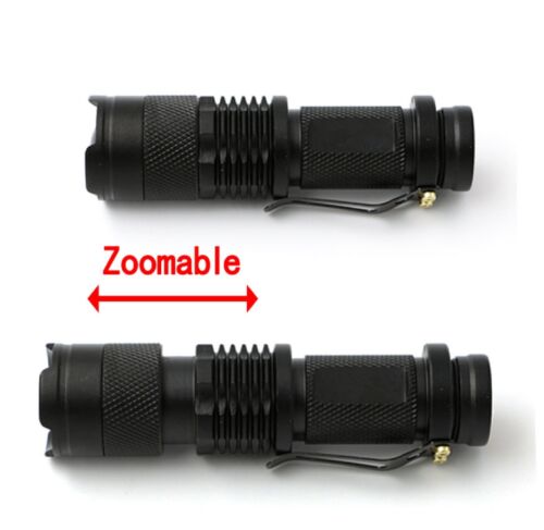 NEW 7w 1200LM Zoomable Adjustable Mini Flashlight Torch Focus Light Camping Lamp